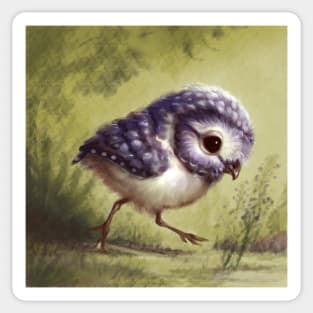 Little owl walking Sticker